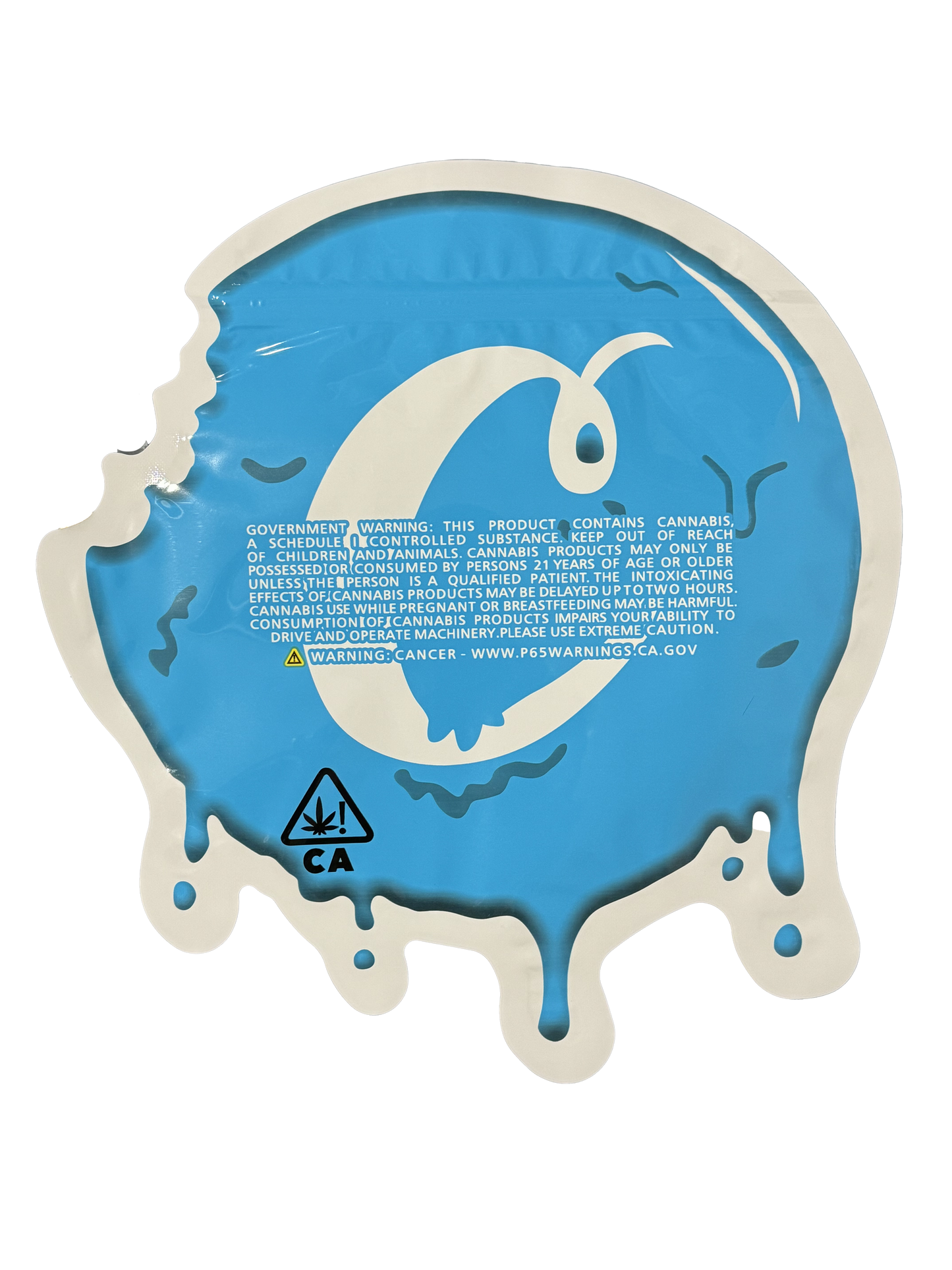 Cookies Mylar Bags 1 QP Blue Die-Cut