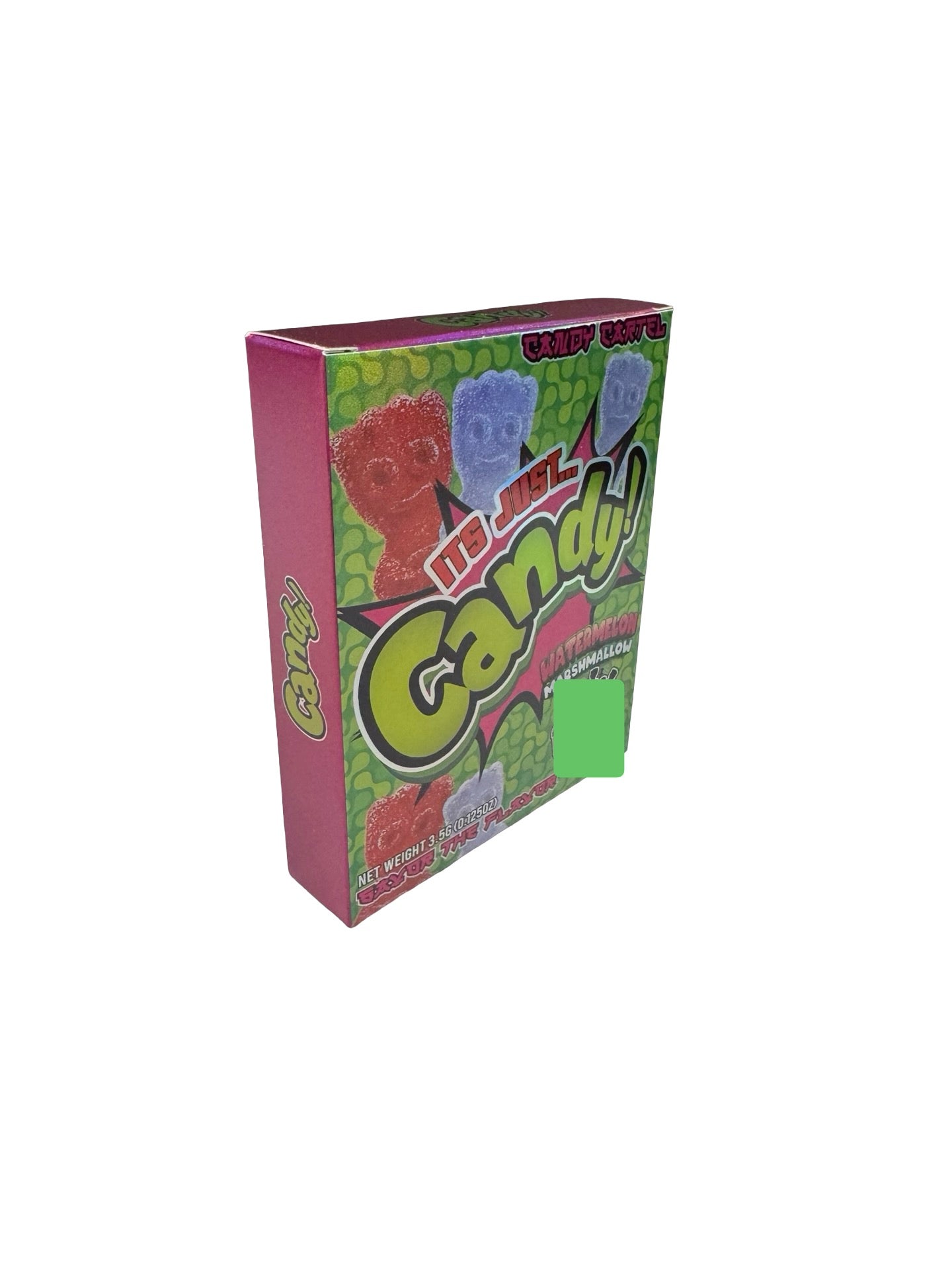 Watermelon Marshmallow Zour Patch 3.5g Mylar Bags & Boxes Candy Cartel
