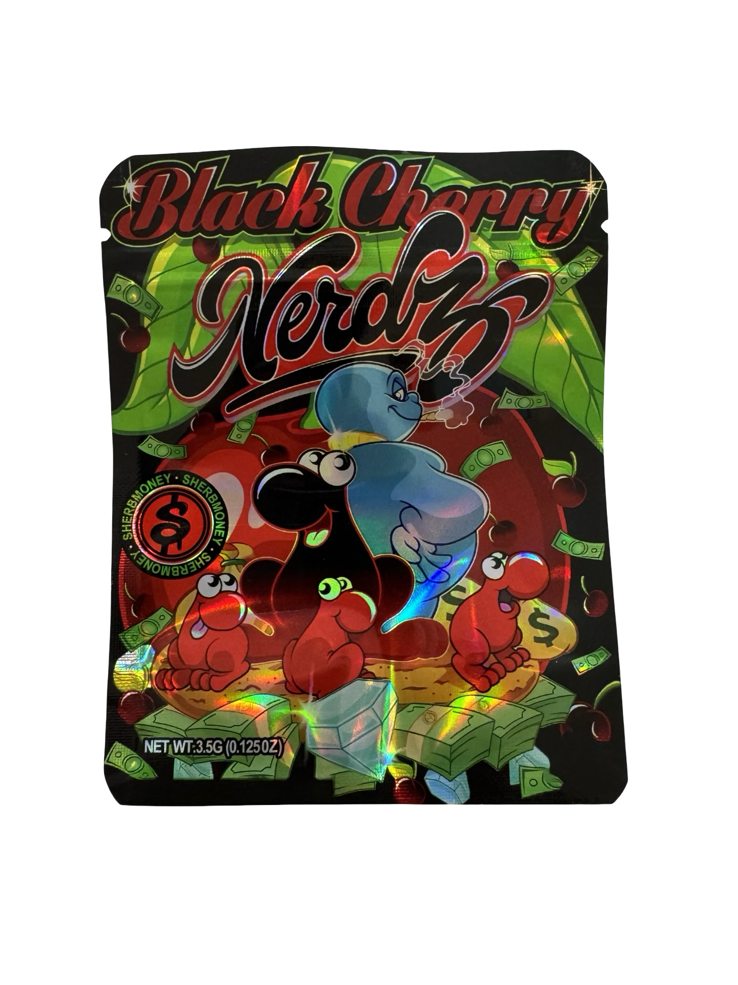 Black Cherry Nerdz 3.5g Mylar Bags & Boxes SherbMoney