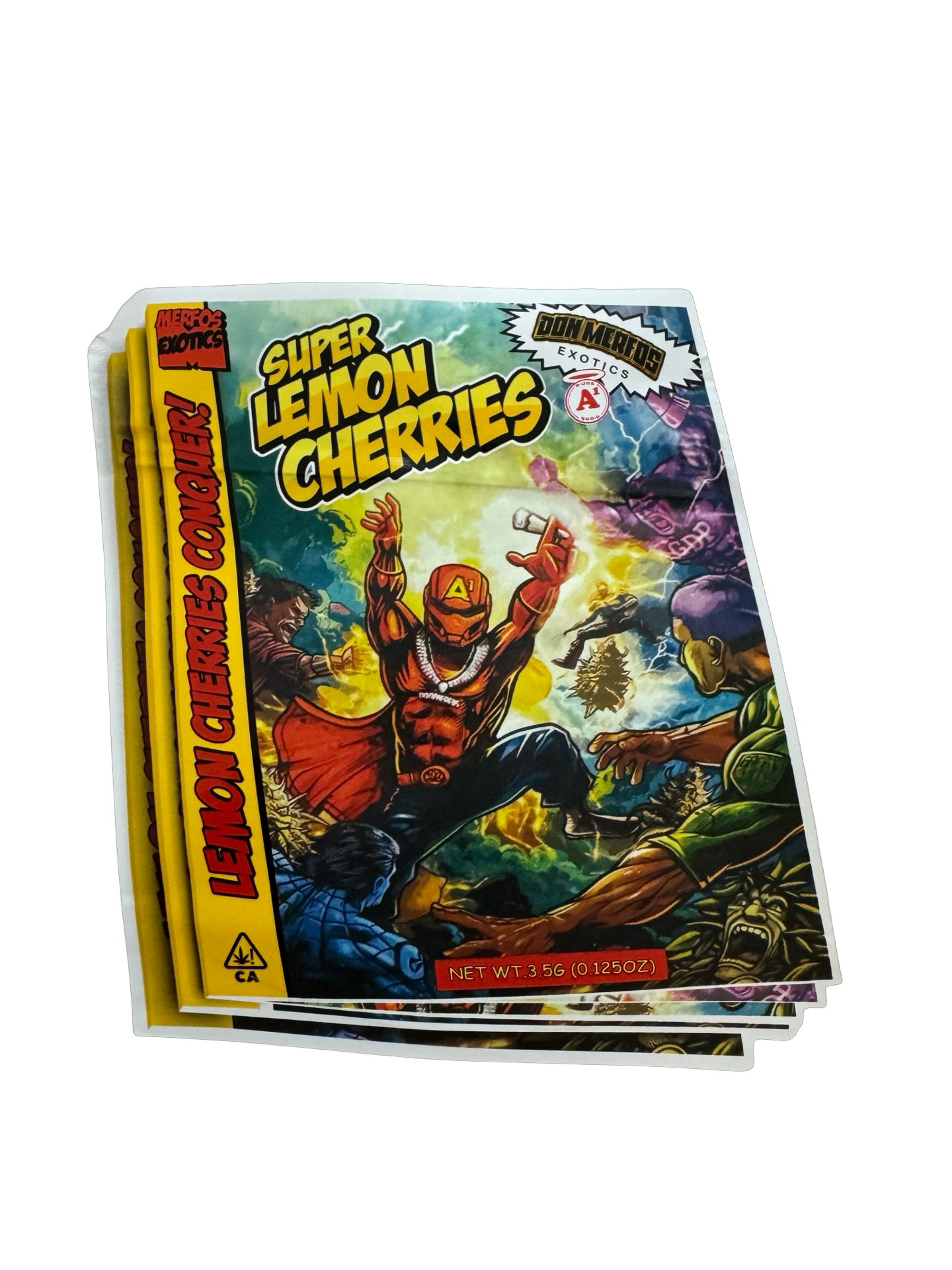 Super Lemon Cherry 3.5g Mylar Bags & Boxes Don Merfos