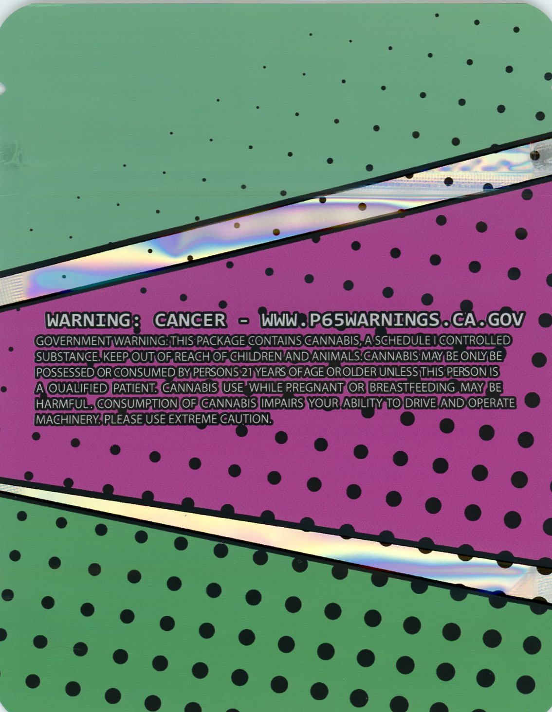 Oooohh That Zotz Mylar Bags 3.5g Grams Holographic Spot UV Effects Mylar Bag Fire Mylar