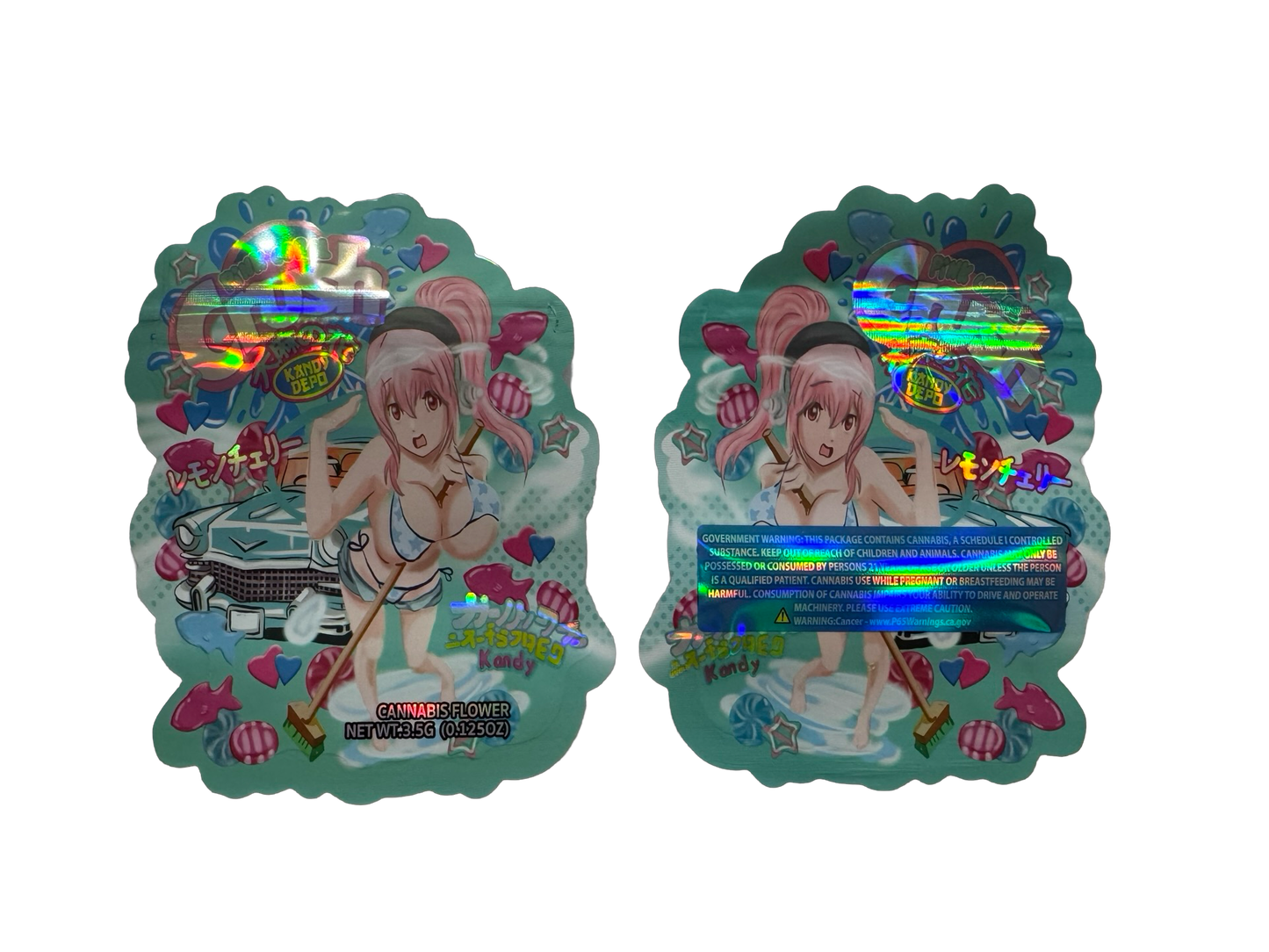 Pink Coral Crush Mylar Bags 3.5g Kandy Depo