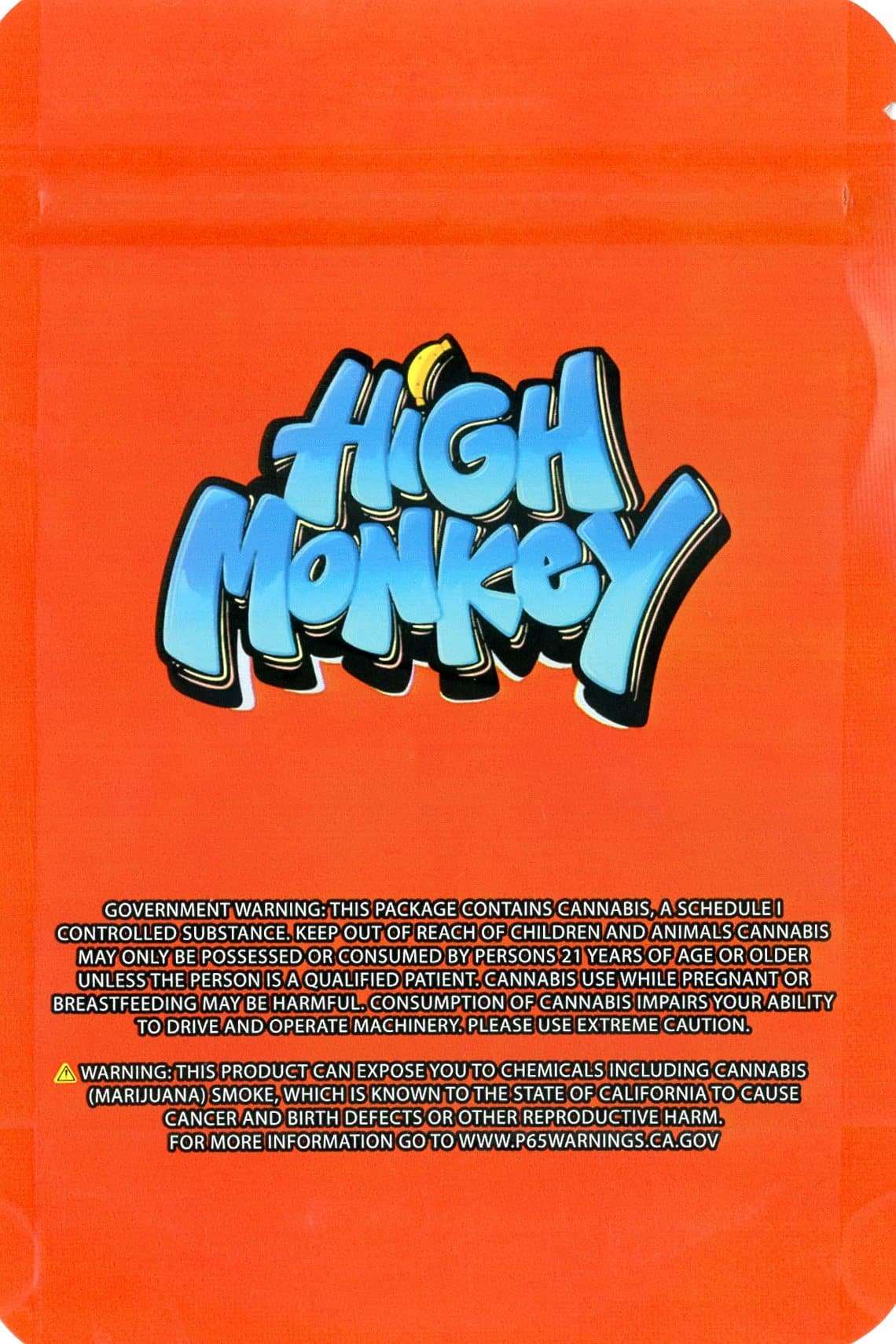 High Monkey Mylar Bags 3.5g - Butter Cupz