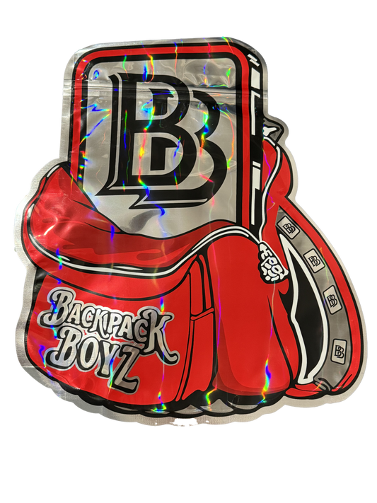 Backpack Boyz Mylar Bags 1 QP Red Die-Cut