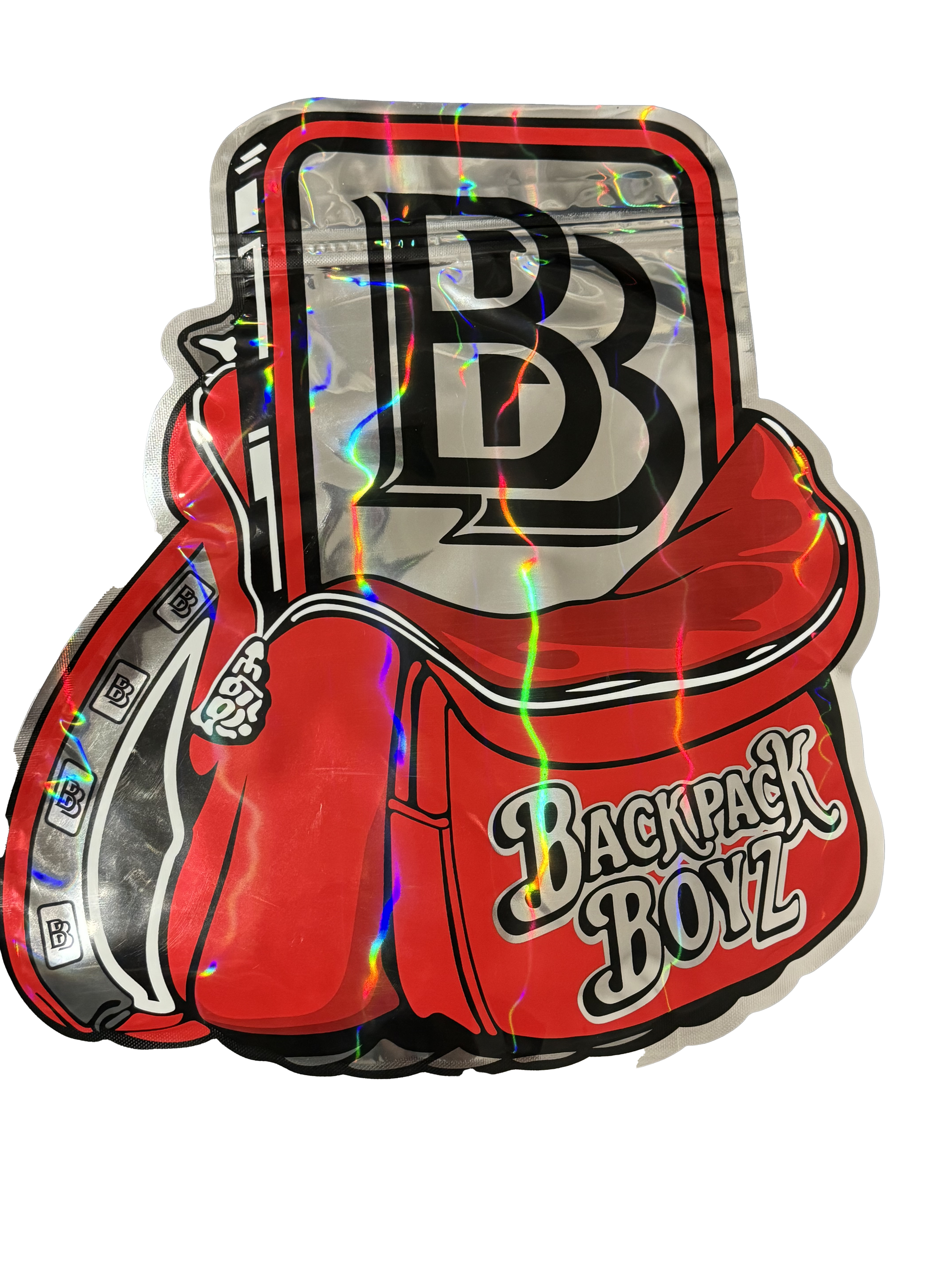 Backpack Boyz Mylar Bags 1 QP Red Die-Cut