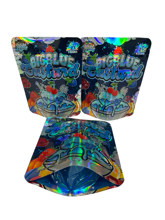 Big Blue Custard Mylar Bags 3.5g Big Blue Farms