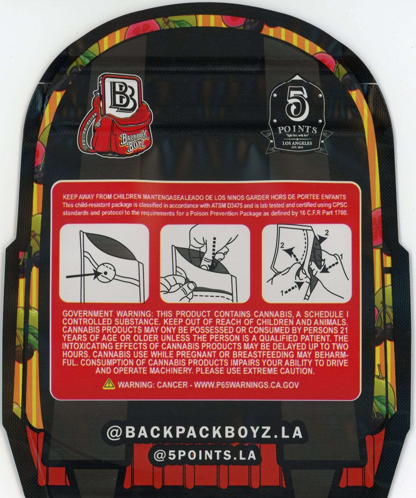 Backpack Boyz Mylar Bags 3.5g - Black Cherry Guava