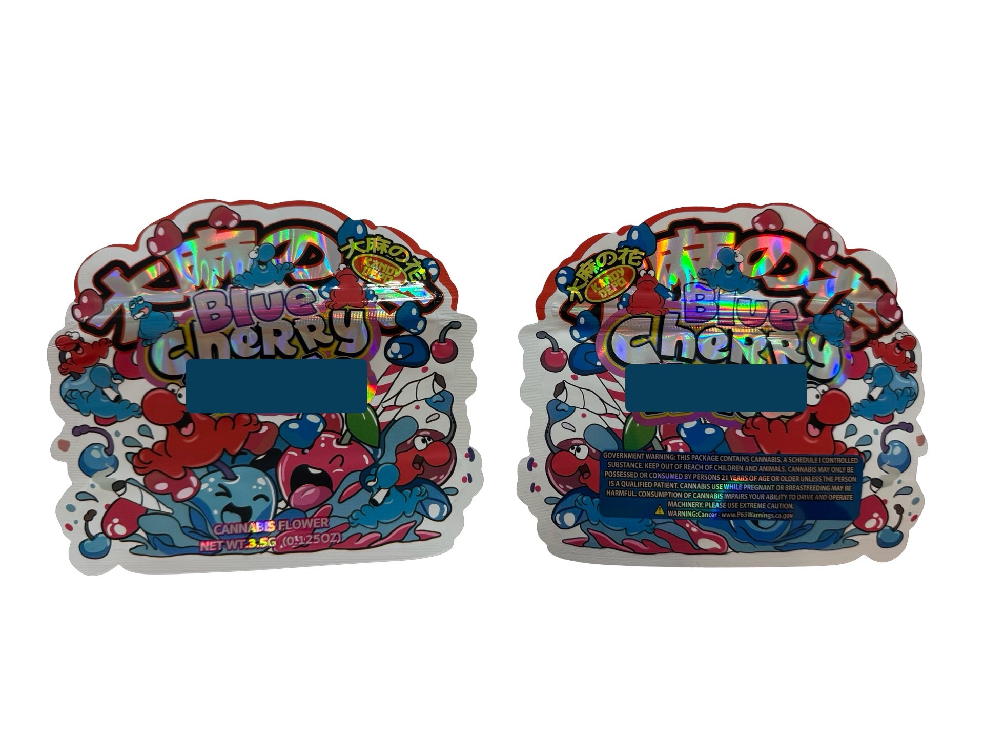 Blue Cherry Nerrdz Mylar Bags 3.5g Kandy Depo