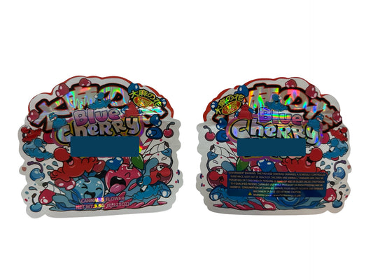 Blue Cherry Nerrdz Mylar Bags 3.5g Kandy Depo