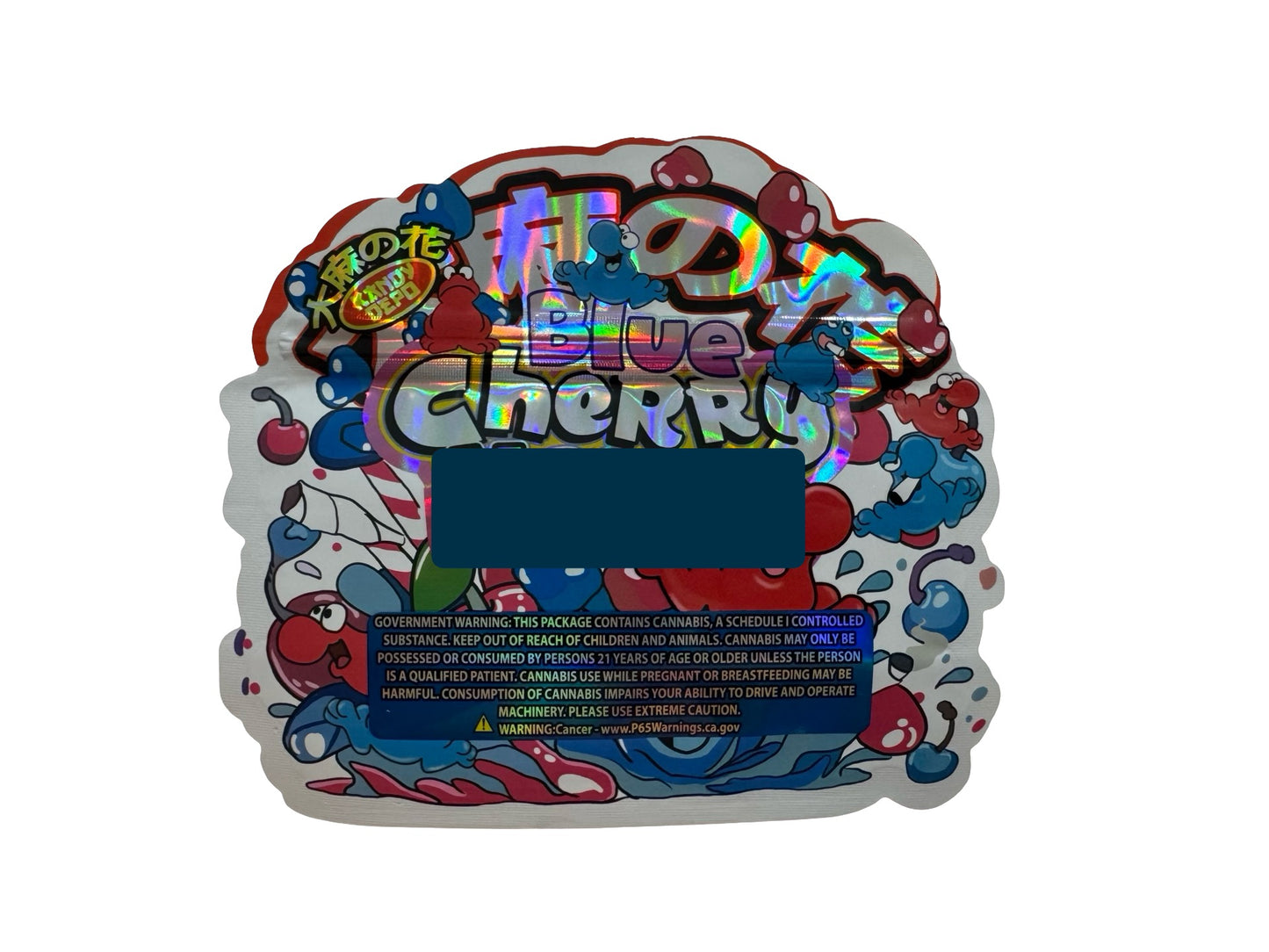 Blue Cherry Nerrdz Mylar Bags 3.5g Kandy Depo