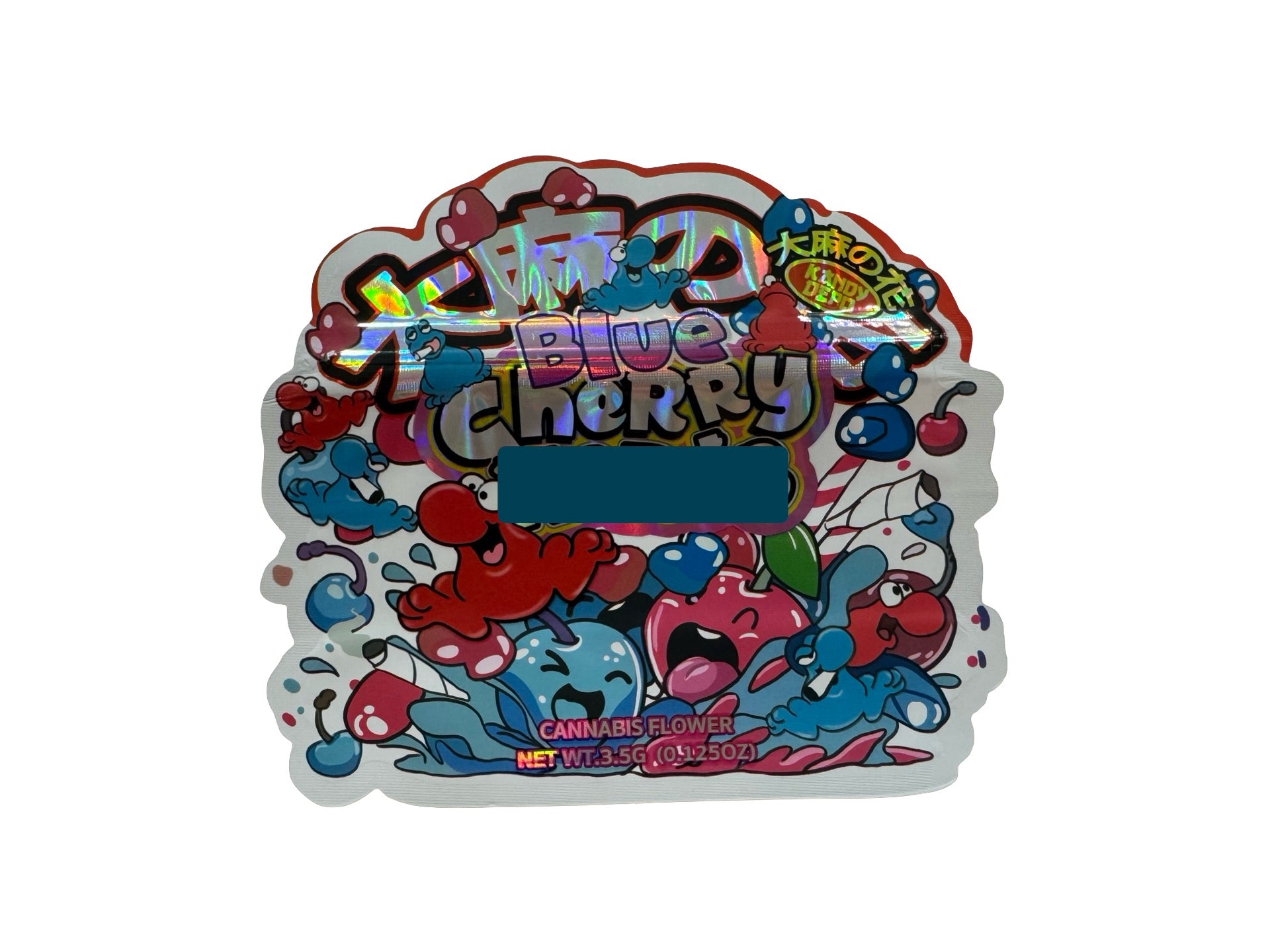 Blue Cherry Nerrdz Mylar Bags 3.5g Kandy Depo