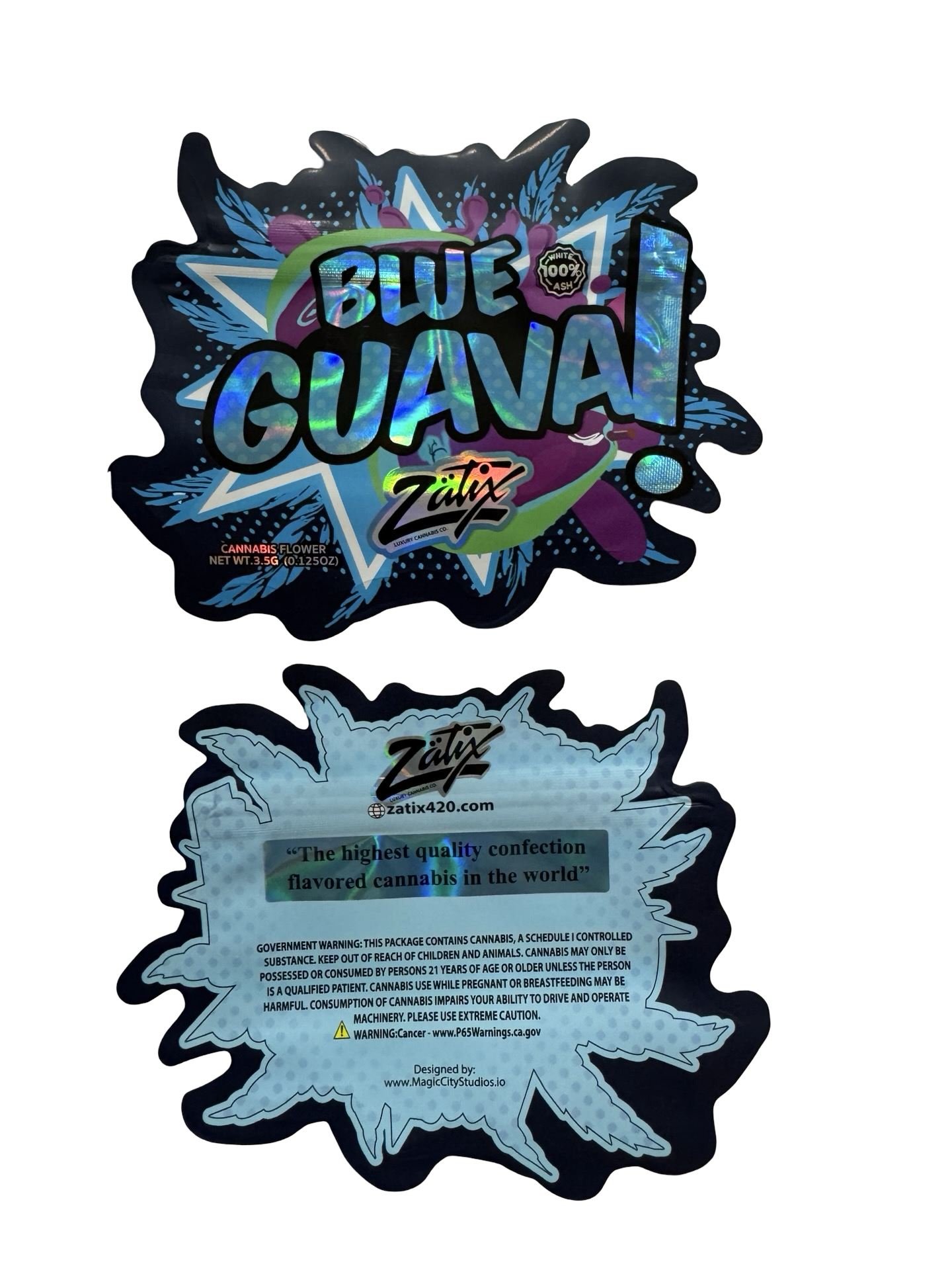 Blue Guava Mylar Bags 3.5g Zatix