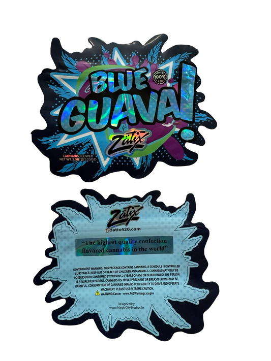 Blue Guava Mylar Bags 3.5g Zatix