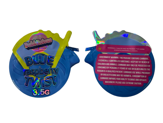 Blue Raspberry Twist Mylar Bags 3.5g Bubbliciouz