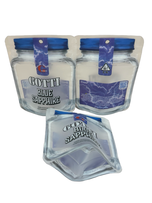 Blue Sapphire Mylar Bags 3.5g Gotti