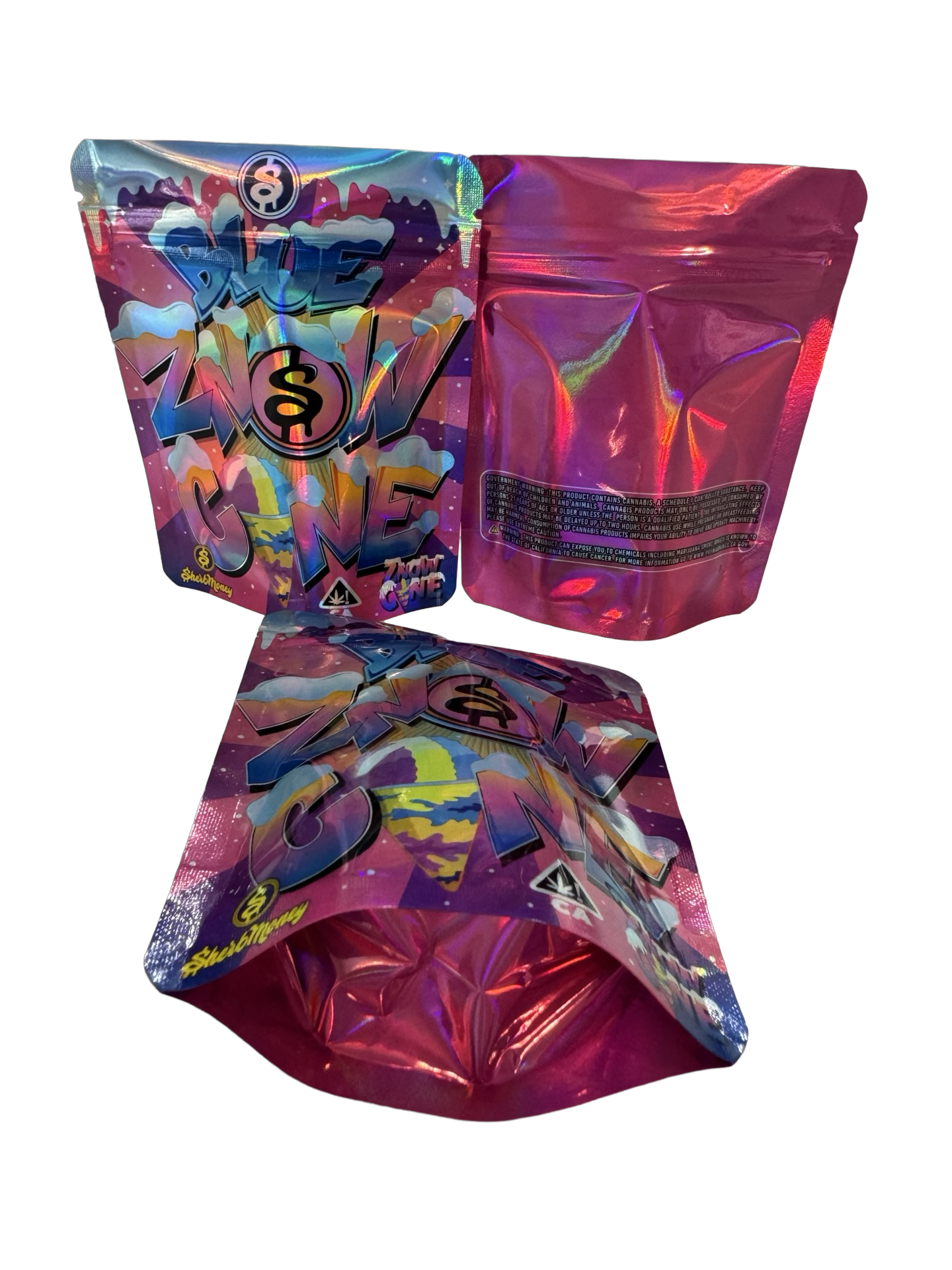 Blue Znow Cone Mylar Bags 3.5g SherbMoney