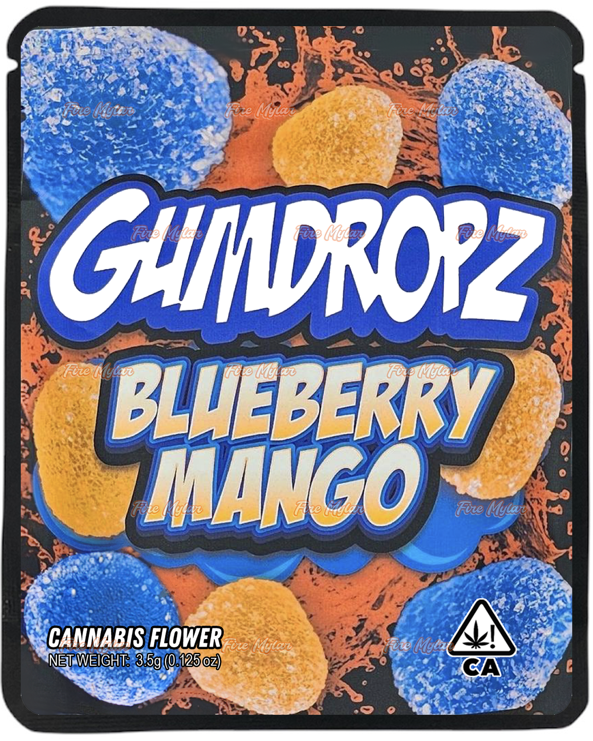 Blueberry Mango Gumdropz 3.5g Mylar Bags Sprinklez Torch World