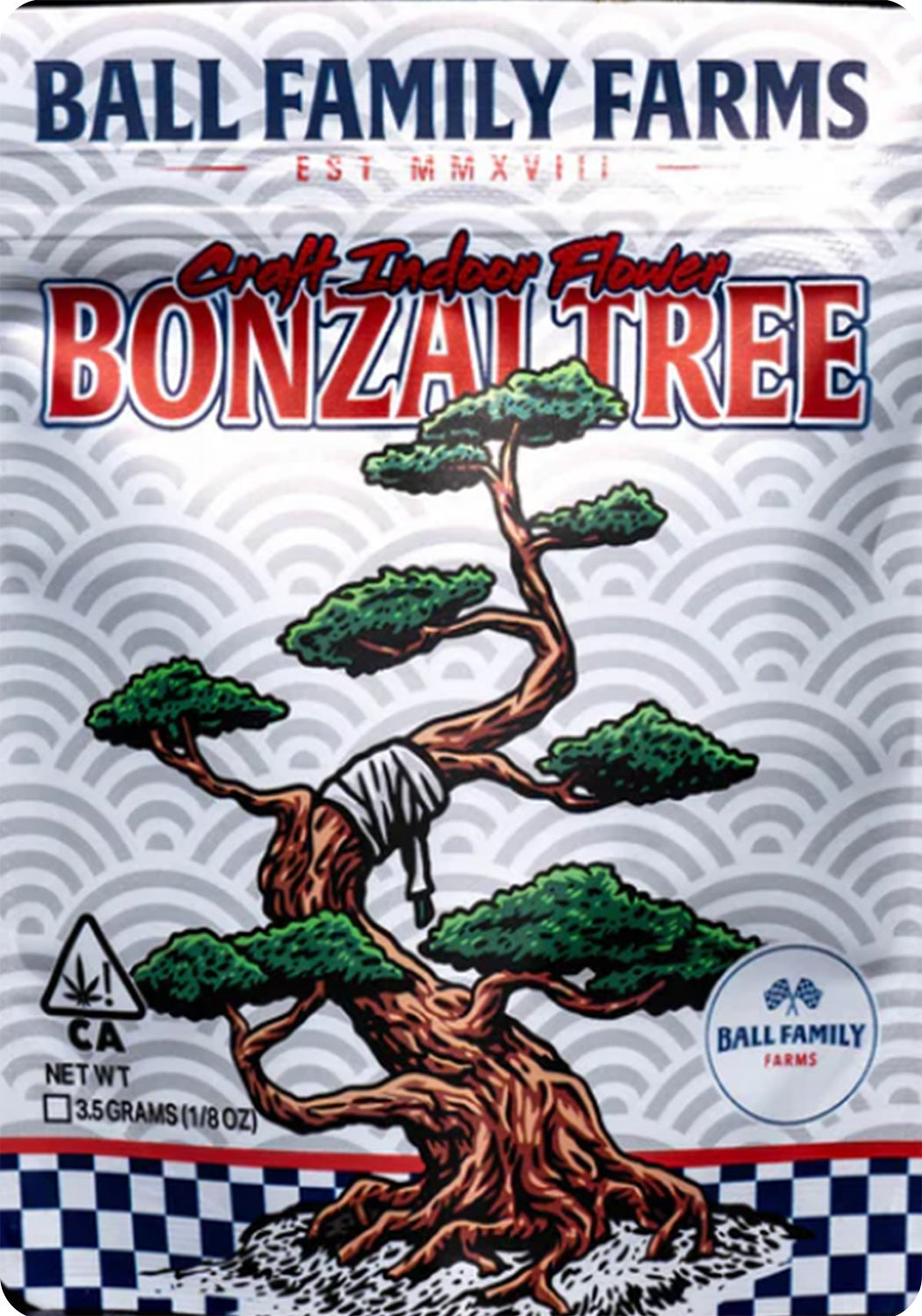 Bonzai Tree Mylar Bags 1g Gram 3.5g Eighth 7g Quarter 28g Oz Ounce 112g Quarter Pound Ball Family Farms Sticker Bag Fire Mylar