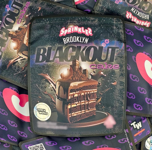 Brooklyn Blackout Cake 3.5g Mylar Bags Sprinklez Torch World