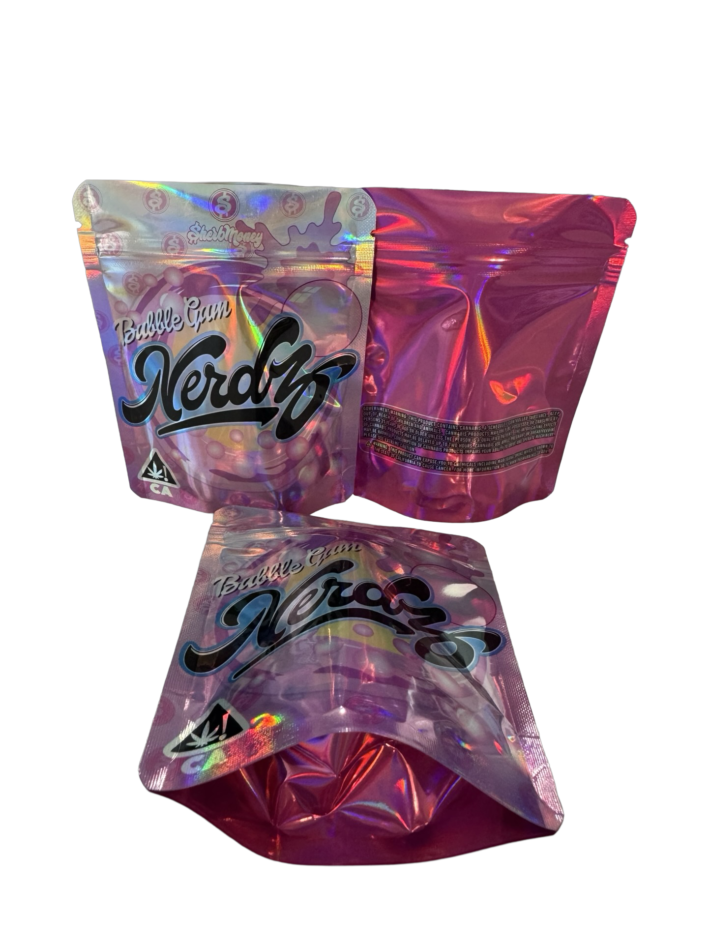 Bubble Gum Nerdz Mylar Bags 3.5g SherbMoney