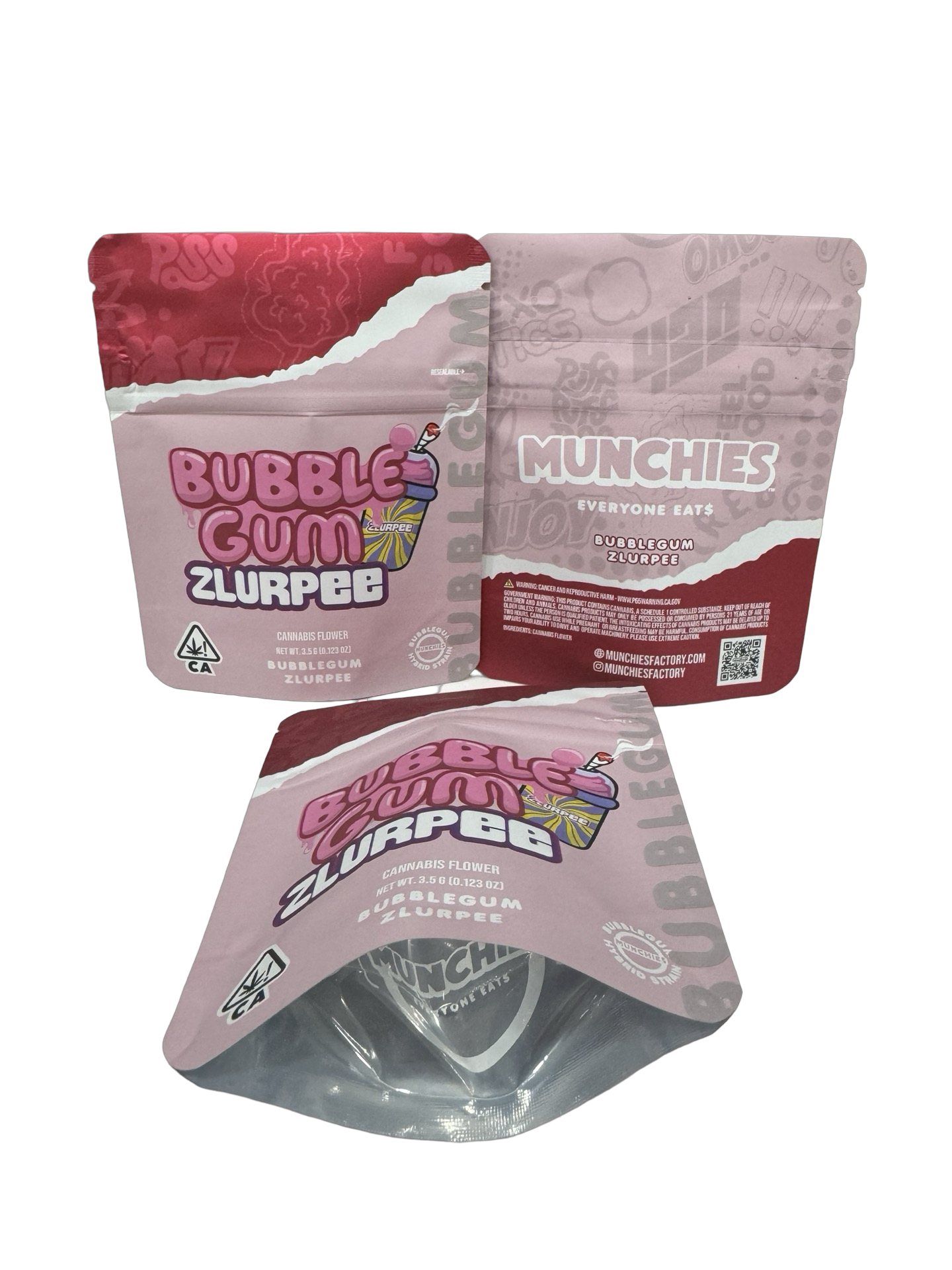 Bubblegum Zlurpee 3.5g Mylar Bags & Boxes Munchies