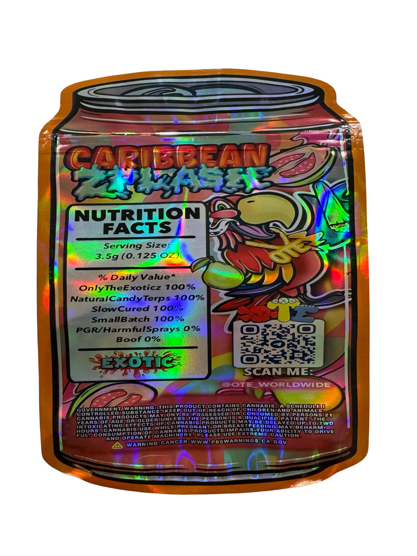 Caribbean Zplash Mylar Bags 7g or 14g OTE