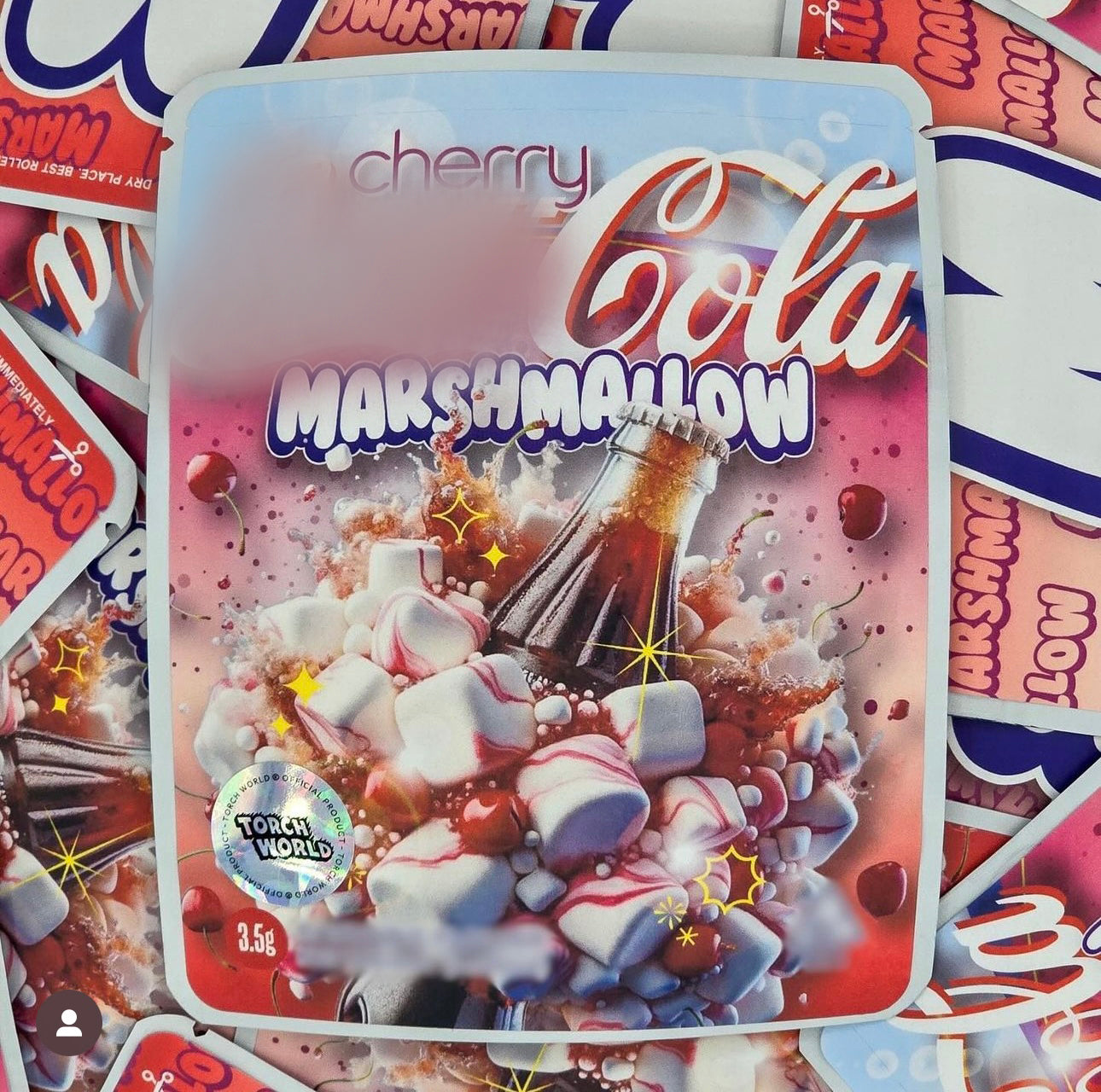 Cherry Cola Marshmallow 3.5g Mylar Bags Sprinklez Torch World