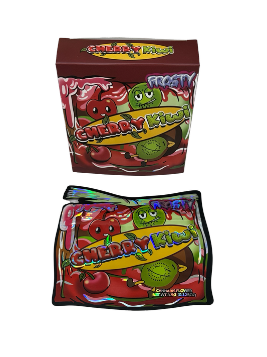 Cherry Kiwi 3.5g Mylar Bags & Boxes Stay Frosty