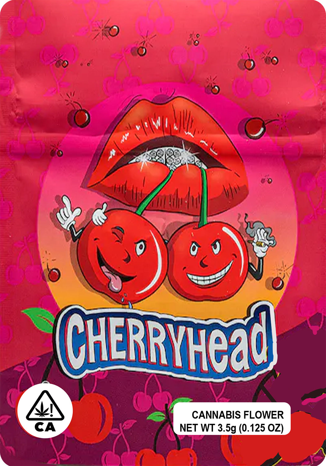 Cherryhead Mylar Bags 1g Gram 3.5g Eighth 7g Quarter 28g Oz Ounce 112g Quarter Pound Gooniez Teds Budz Sticker Bag Fire Mylar