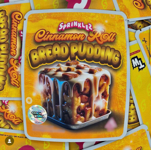 Cinnamon Roll Bread Pudding 3.5g Mylar Bags Sprinklez Torch World