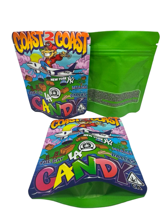 Coast 2 Coast Candy Mylar Bags 3.5g Bay Area Flavors