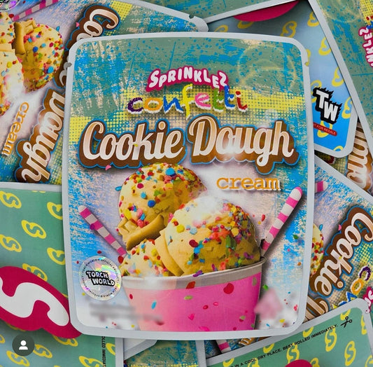 Confetti Cookie Dough Cream 3.5g Mylar Bags Sprinklez Torch World