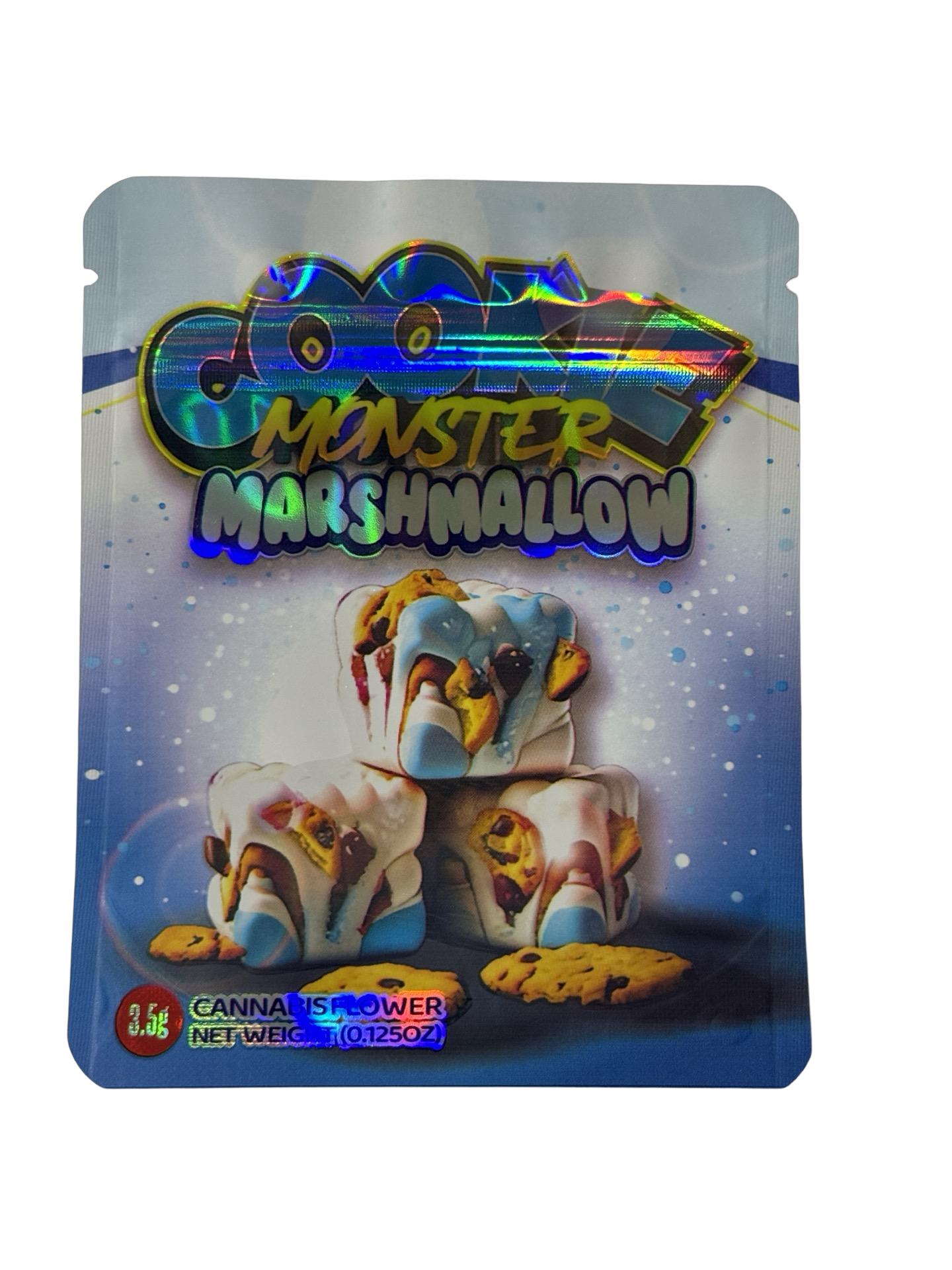 Cookie Monster Marshmallow Mylar Bags 3.5g Sprinklez