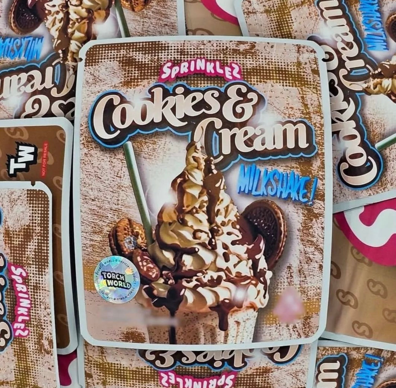 Cookies & Cream Milkshake 3.5g Mylar Bags Sprinklez Torch World