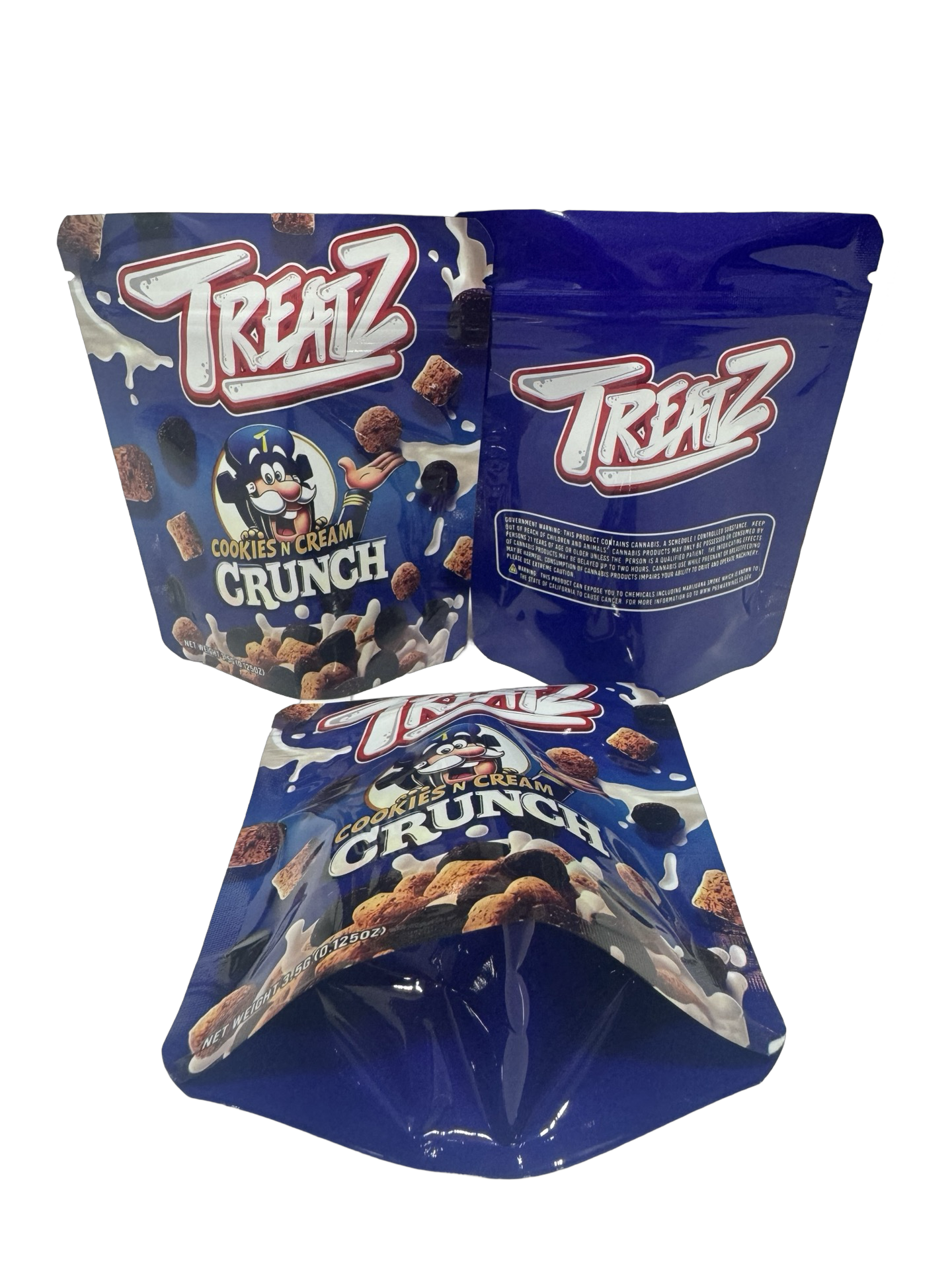 Cookies N Cream Crunch Mylar Bags 3.5g Treatz