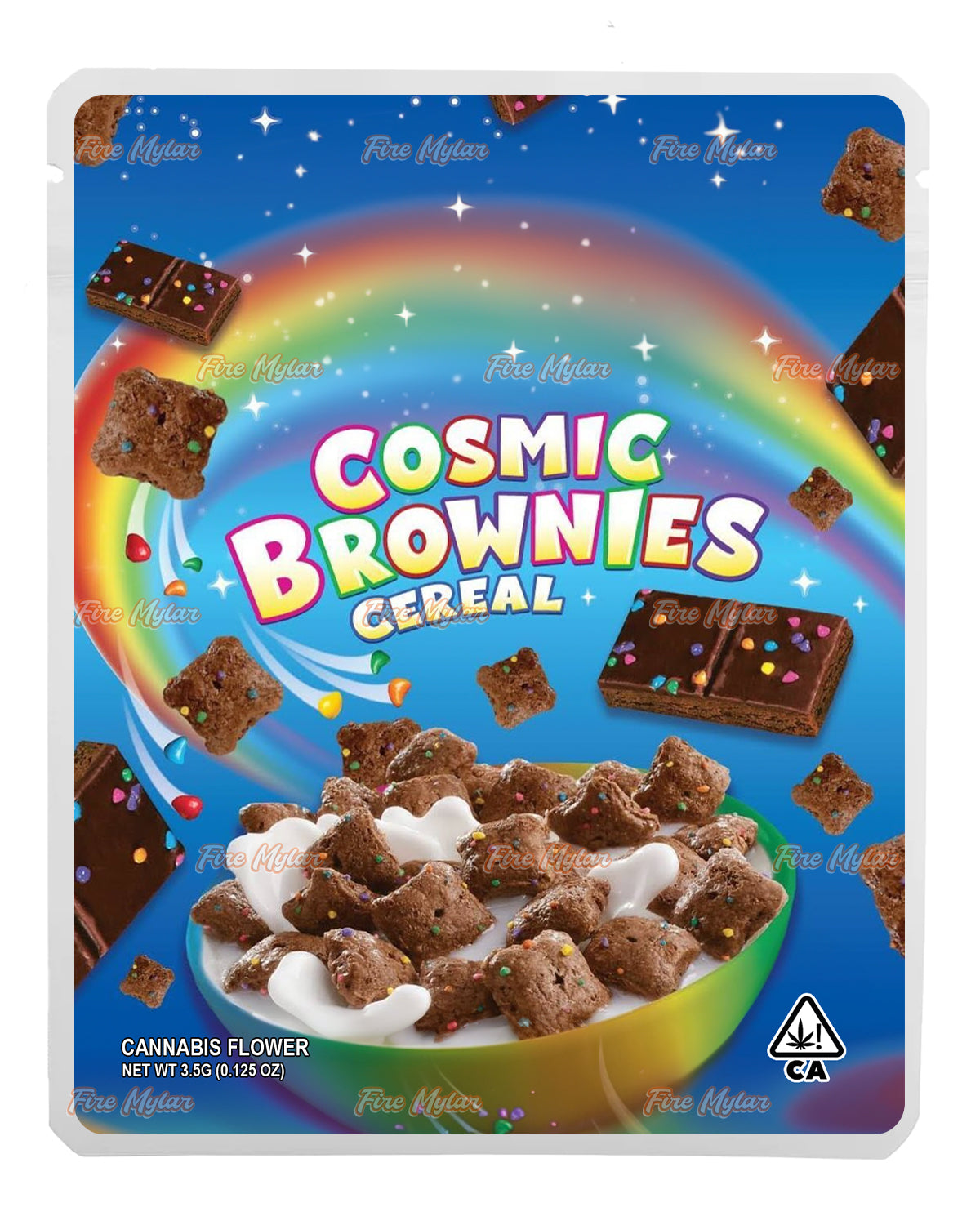 Cosmic Brownies Cereal Customizable Mylar Bags