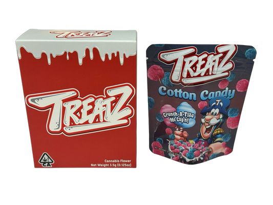 Cotton Candy Crunch 3.5g Mylar Bags & Boxes Treatz