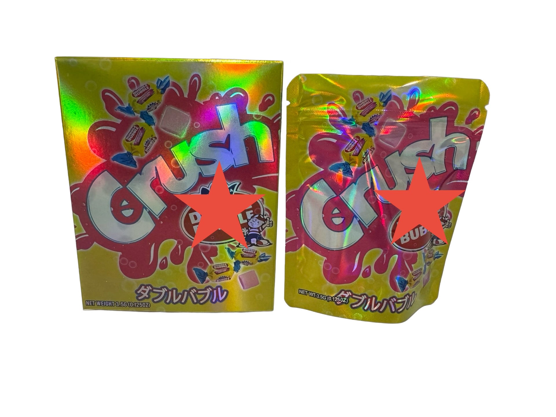 Dubbble Bubbble 3.5g Mylar Bags & Boxes Crush