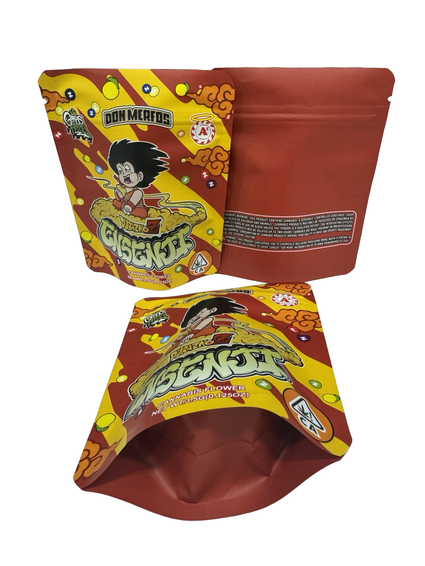 Duraznoz Ensenji Mylar Bags 3.5g Don Merfos