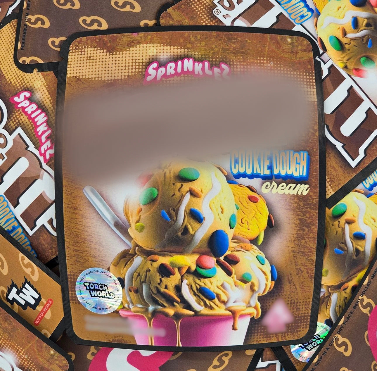 Em & Em Cookie Dough Cream 3.5g Mylar Bags Sprinklez Torch World