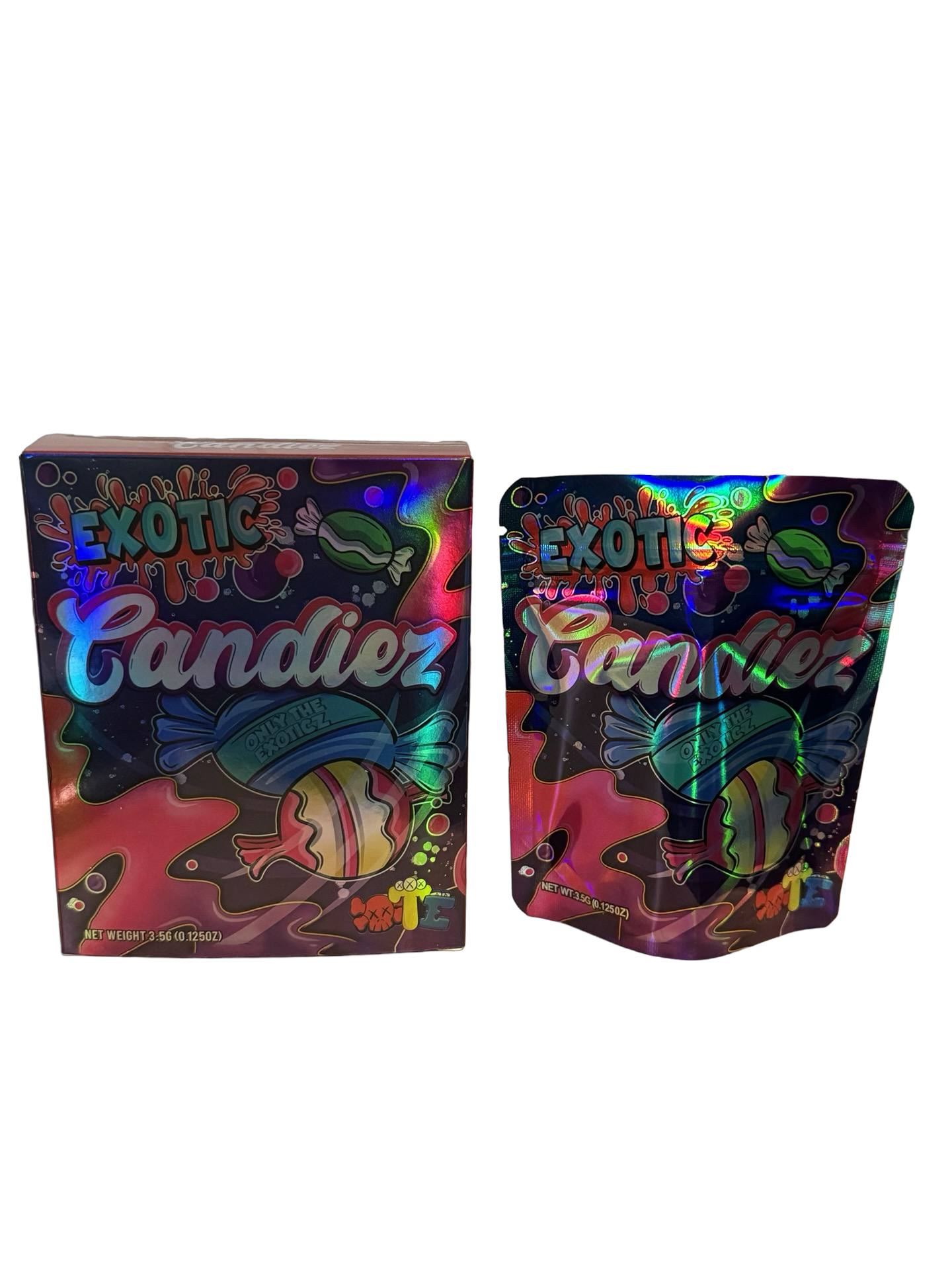 Exotic Candiez 3.5g Mylar Bags & Boxes Candiez