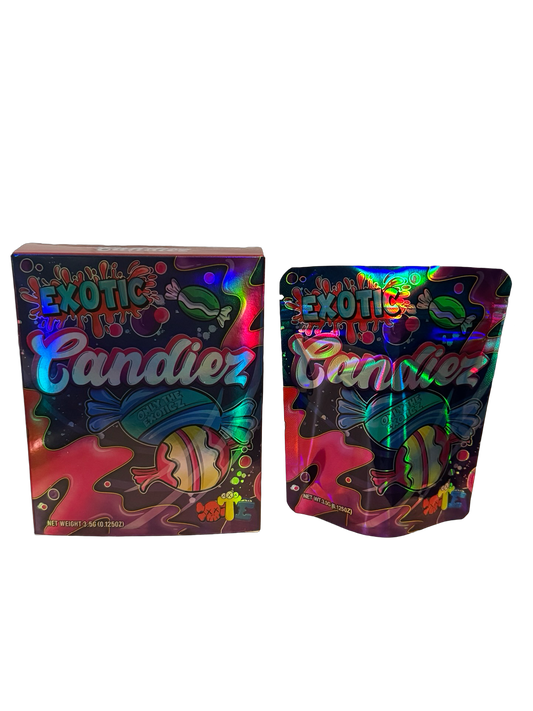 Exotic Candiez 3.5g Mylar Bags & Boxes Candiez