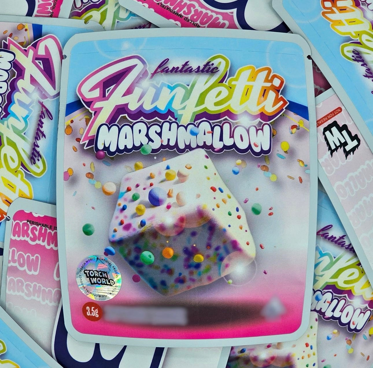 Fantastic Funfetti Marshmallow 3.5g Mylar Bags Sprinklez Torch World