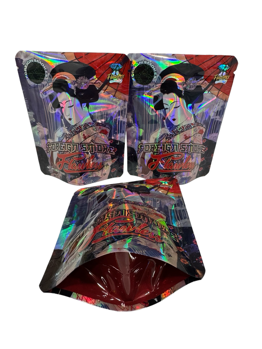 Foreign Smoke Mylar Bags 3.5g Flawless
