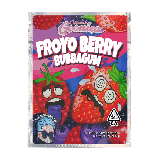 Froyo Berry Bubbagum 112g Mylar Bags Gooniez