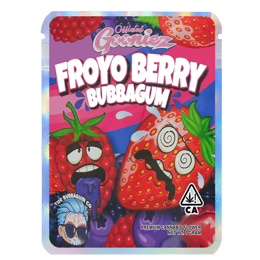 Froyo Berry Bubbagum 1g Mylar Bags Gooniez 