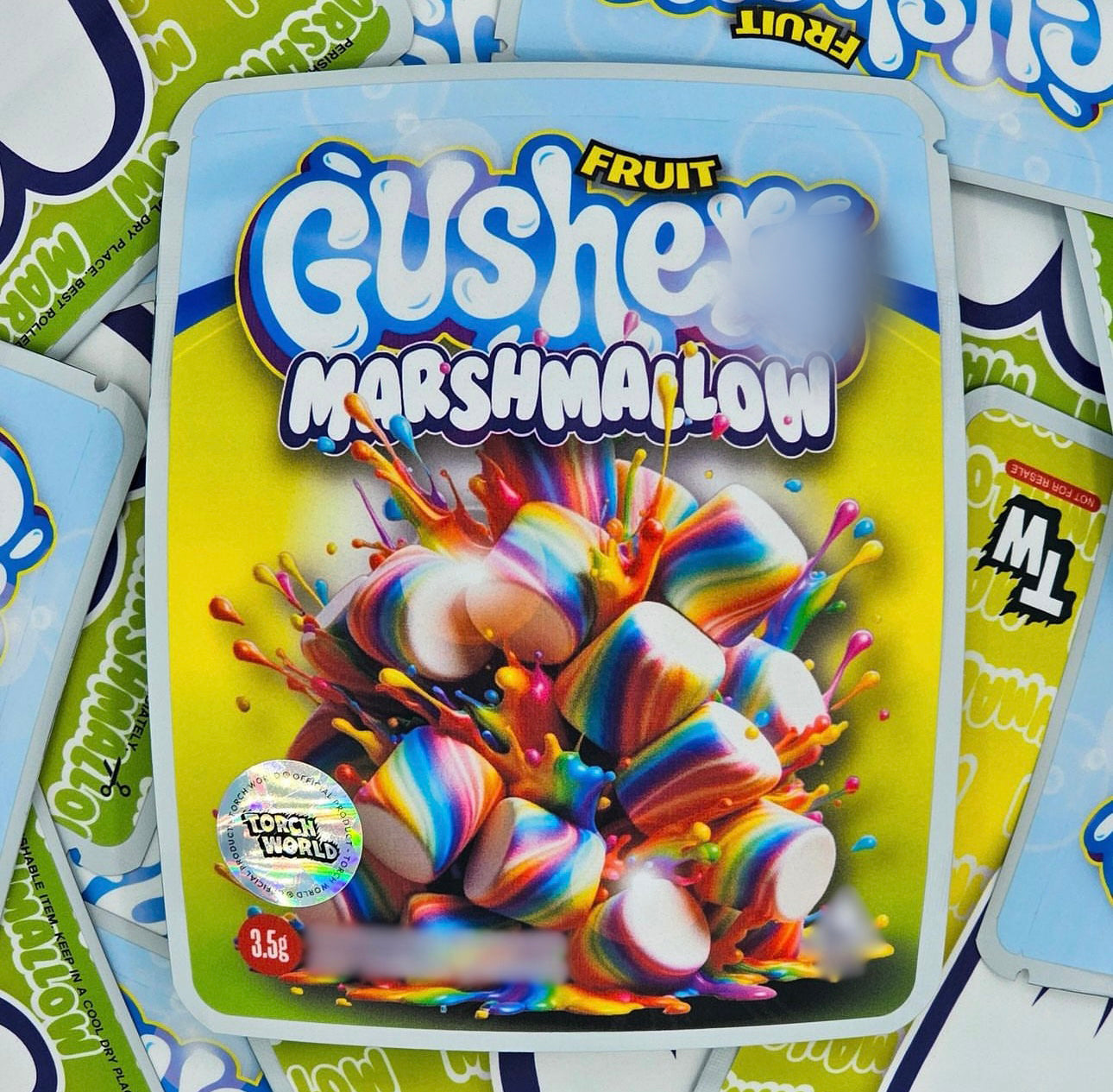 Fruit Gusherz Marshmallow 3.5g Mylar Bags Sprinklez Torch World