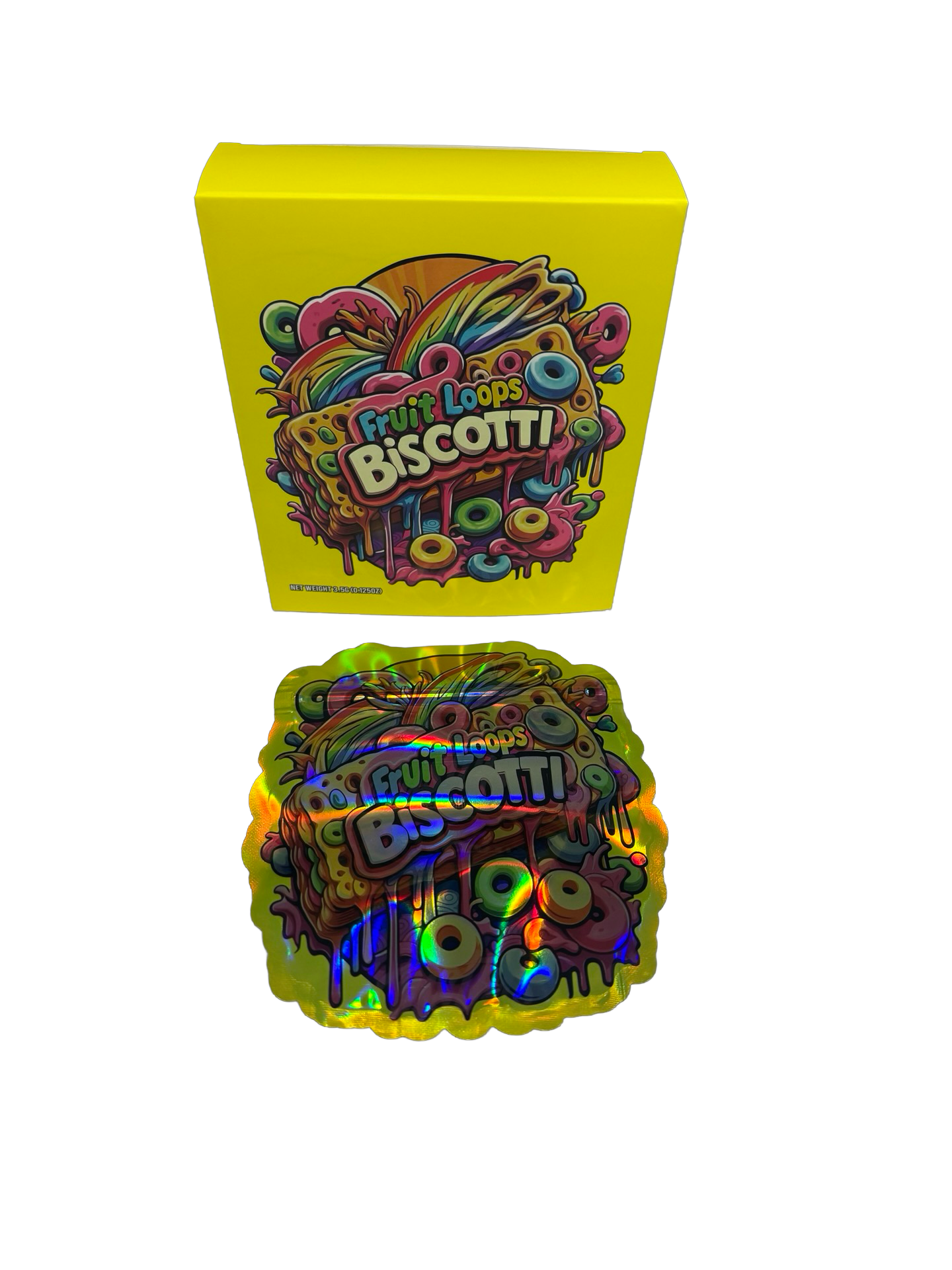 Fruit Loops Biscotti 3.5g Mylar Bags & Boxes