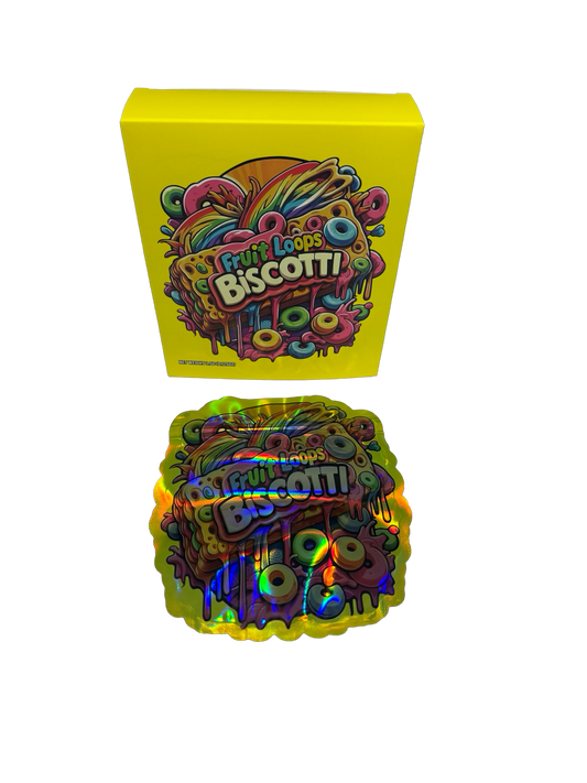 Fruit Loops Biscotti 3.5g Mylar Bags & Boxes