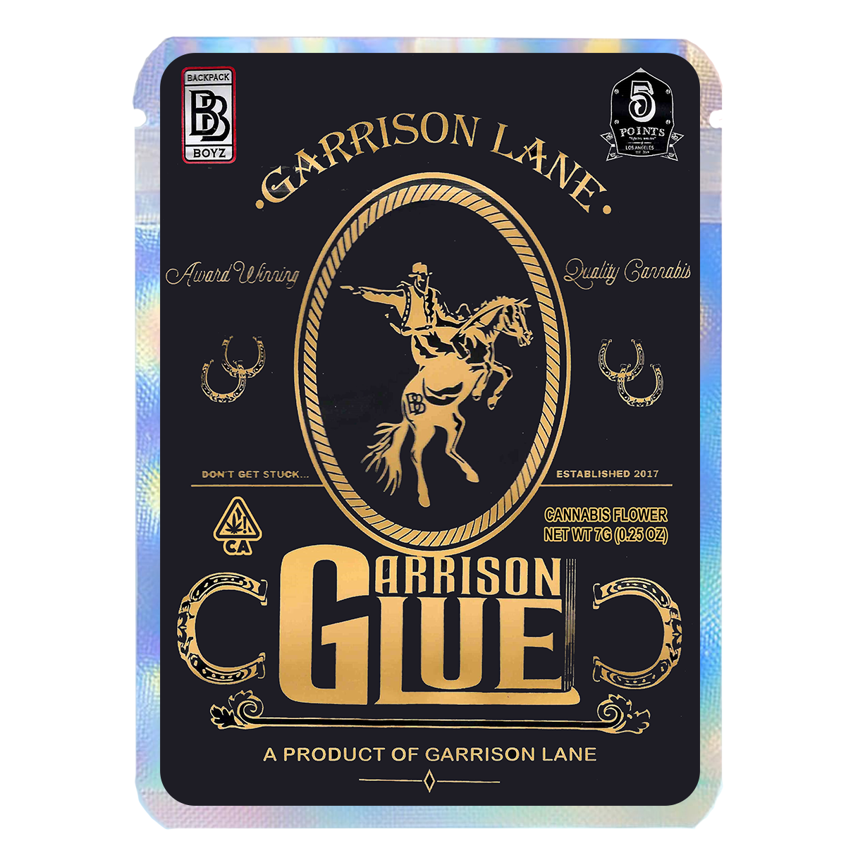 Garrison Glue 7g Mylar Bags Backpack Boyz